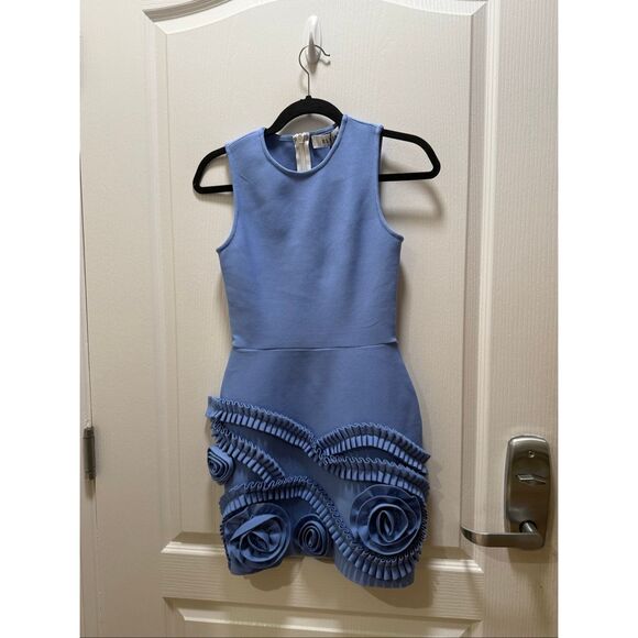 Elliatt Sonya Tulip Mini Dress in Blue Dinner cocktail Party Wedding size S  NWT - Picture 6 of 7